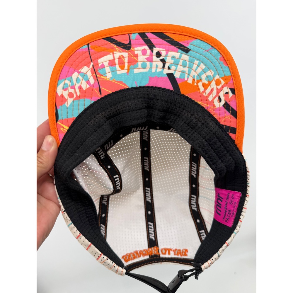 Rnnr Pacer Running Hat Bay To Breakers San Francisco Mesh 5 Panel Cap Orange 56c